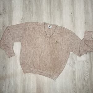 Vintage Izod Lacoste Unisex Sweater Size XL Tan Beige Color